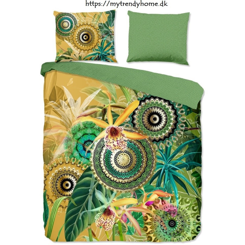 Bomuldssatin sengetøj Yissa med mandala ornament fra MytrendyHome.dk