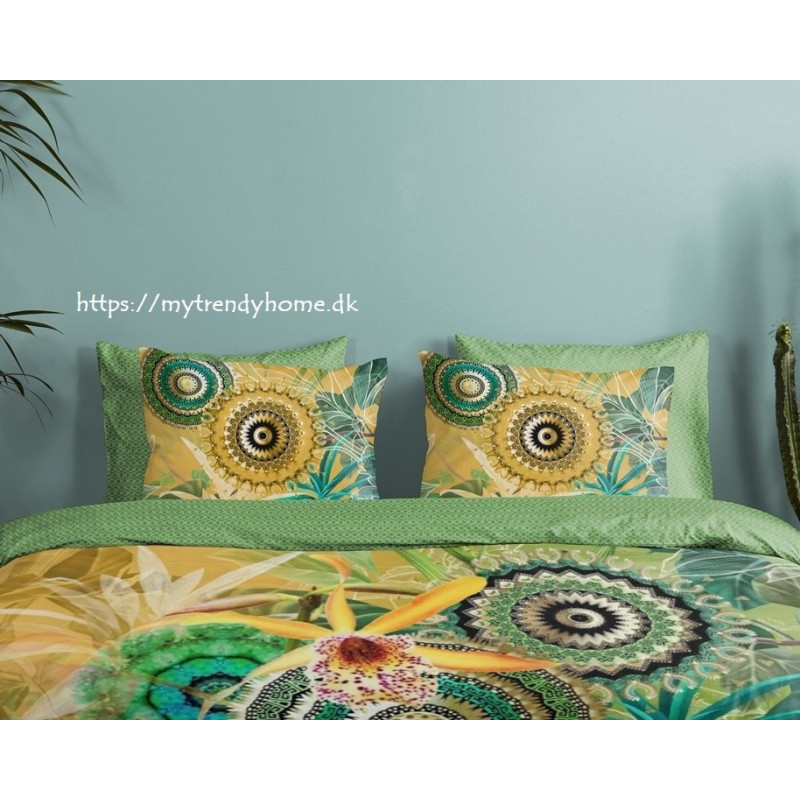 Bomuldssatin sengetøj Yissa med mandala ornament fra MytrendyHome.dk