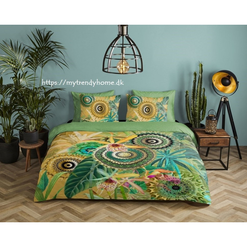 Bomuldssatin sengetøj Yissa med mandala ornament fra MytrendyHome.dk