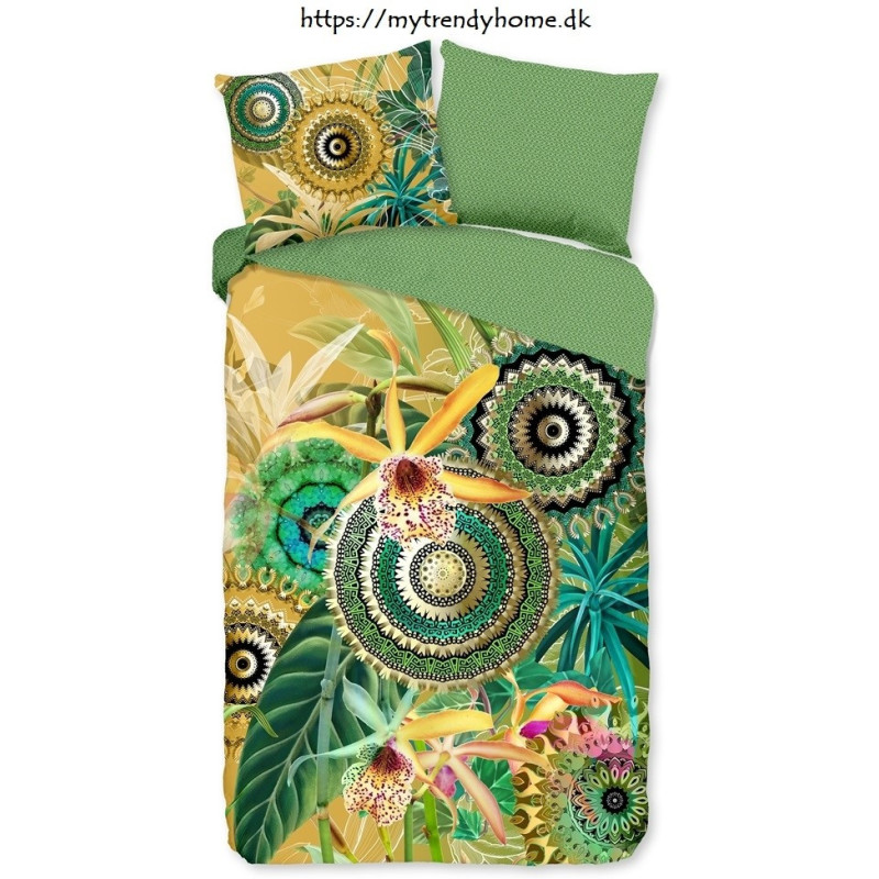 Bomuldssatin sengetøj Yissa med mandala ornament fra MytrendyHome.dk