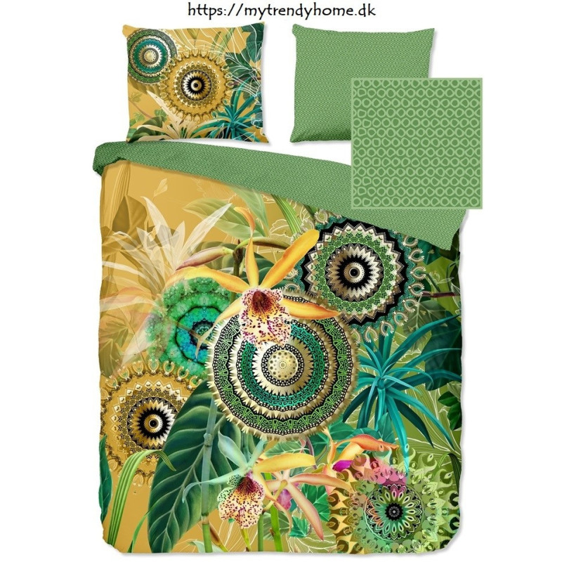 Bomuldssatin sengetøj Yissa med mandala ornament fra MytrendyHome.dk