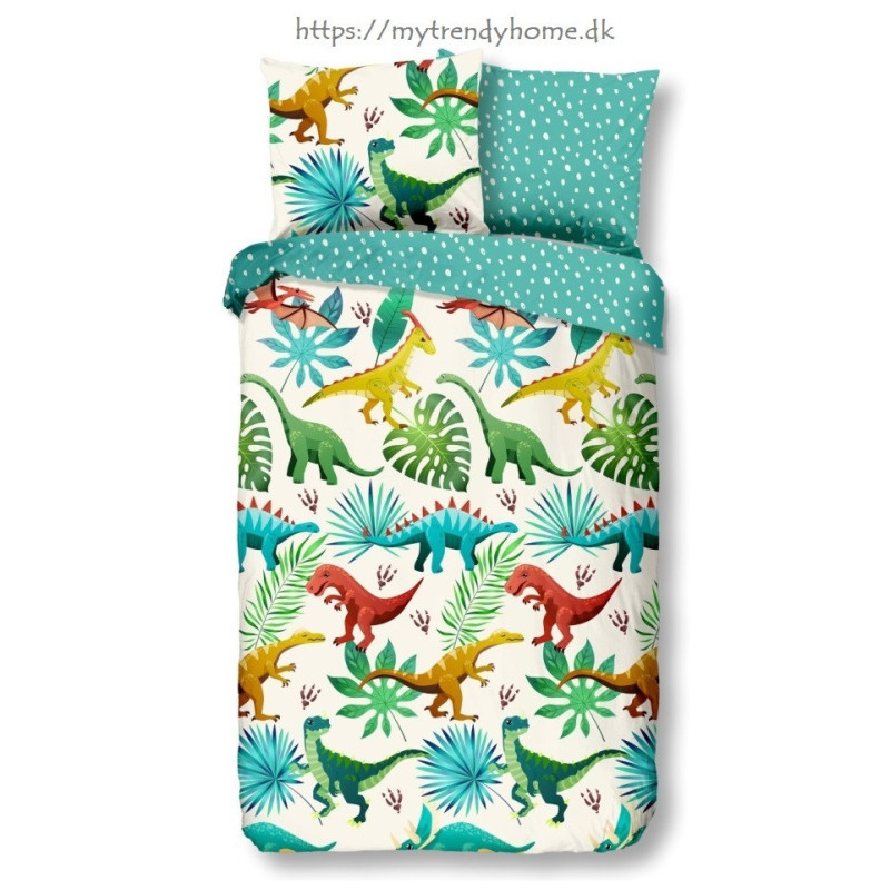 Børnesengetøj Dinos,100% bomuld med dinosaur fra MyTrendyHome.dk