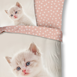 Sengesæt Catty med lille hvid killing fra MyTrendyhome.dk