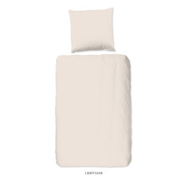 Bomuldssatin Unicolor sengesæt HIP Light Sand fra MyTrendyHome.dk