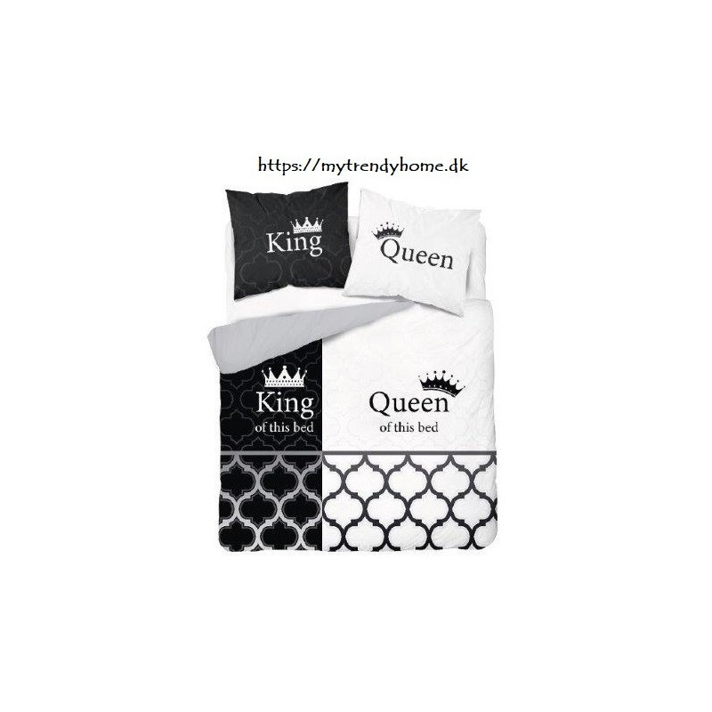 Sengesæt King & Queen, Black & White fra MyTrendyHome.dk