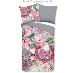 Flonel sengesæt Inaya med mandala og magnolie fra MyTrendyHome.dk