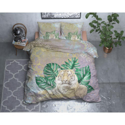 Sengesæt Kenza Green med mandala ornament og tiger fra MyTrendyHome.dk