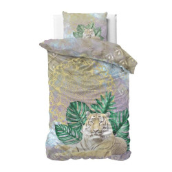 Sengesæt Kenza Green med mandala ornament og tiger fra MyTrendyHome.dk