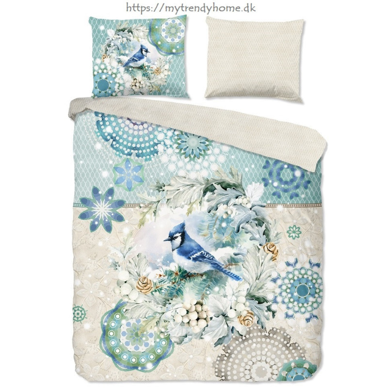 Flonel sengesæt Camunda med mandala og fugle fra MyTrendyHome.dk