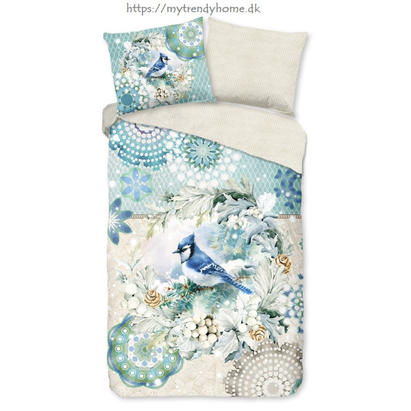 Flonel sengesæt Camunda med mandala og fugle fra MyTrendyHome.dk