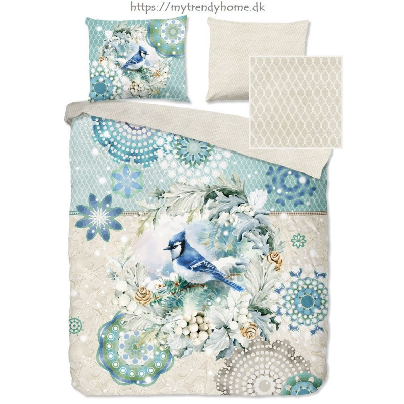 Flonel sengesæt Camunda med mandala og fugle fra MyTrendyHome.dk