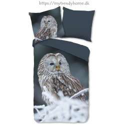 Sengesæt Bernie med smuk ugle i 100% bomuld fra MyTrendyHome.dk