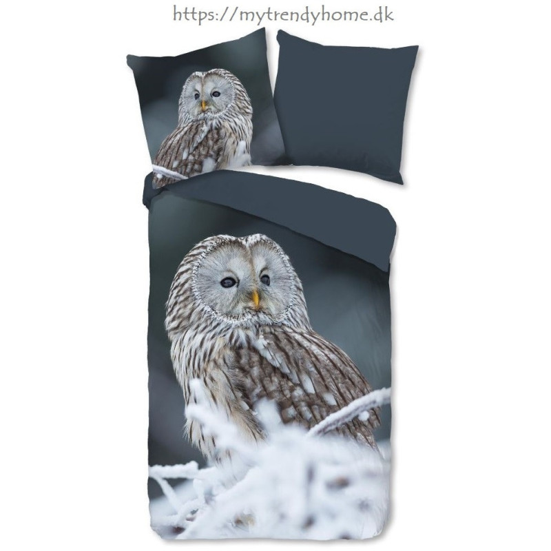 Sengesæt Bernie med smuk ugle i 100% bomuld fra MyTrendyHome.dk