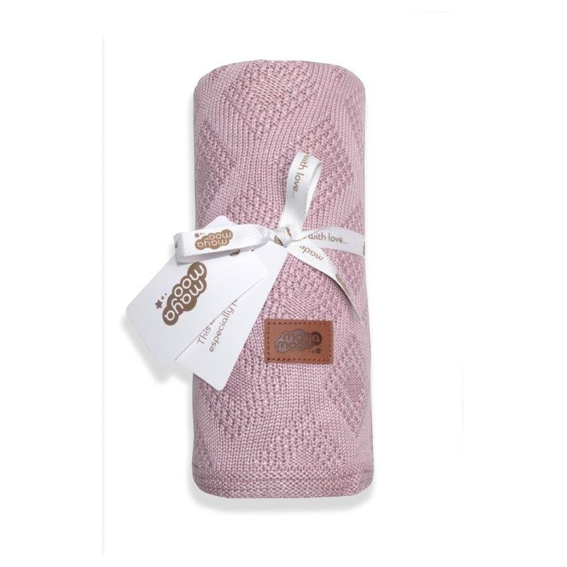 Strikket tæppe/blanket til børn i  bamboo fra MytrendyHome.dk