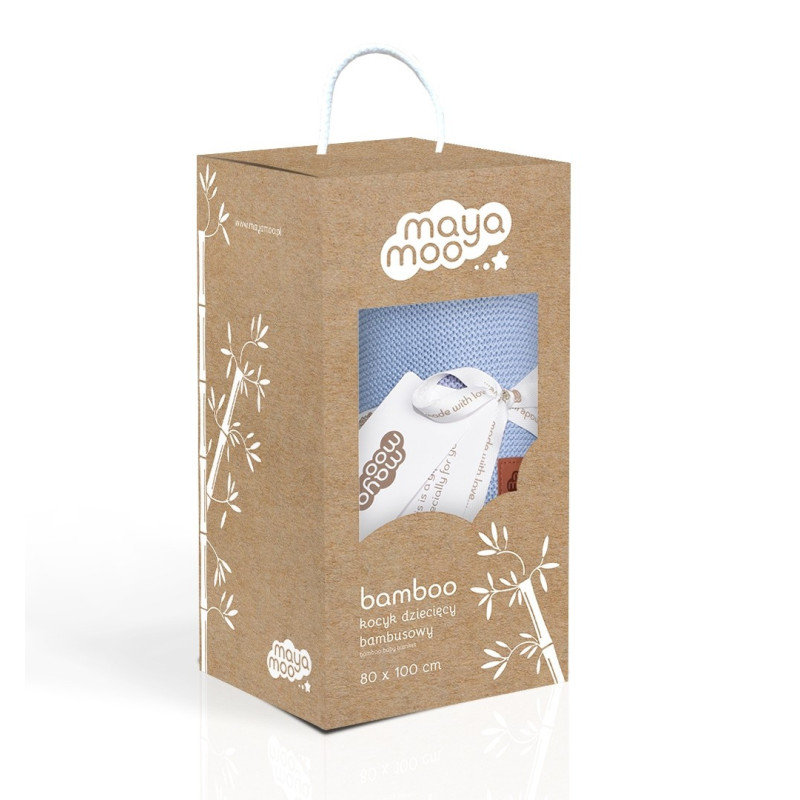 Strikket tæppe/blanket til børn i  bamboo fra MytrendyHome.dk