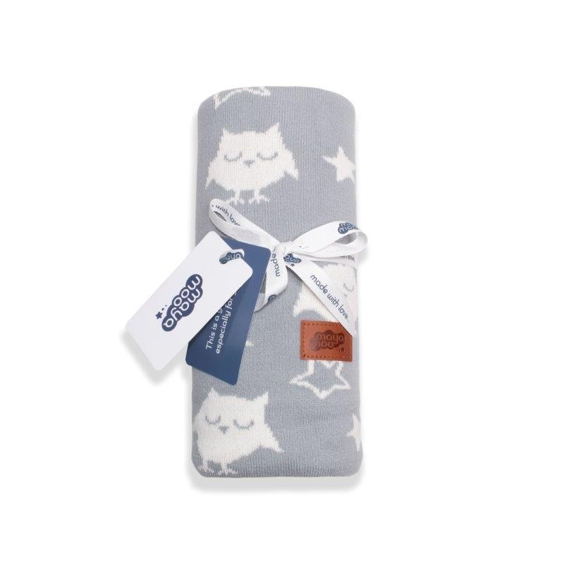 Strikket jacquard tæppe/blanket til børn i  bomuld fra MytrendyHome.dk
