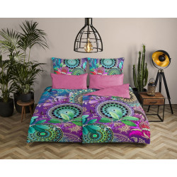 Bomuldssatin sengetøj Axelle med mandala ornament fra MytrendyHome.dk