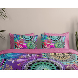 Bomuldssatin sengetøj Axelle med mandala ornament fra MytrendyHome.dk