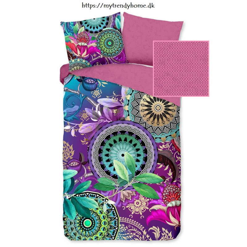 Bomuldssatin sengetøj Axelle med mandala ornament fra MytrendyHome.dk