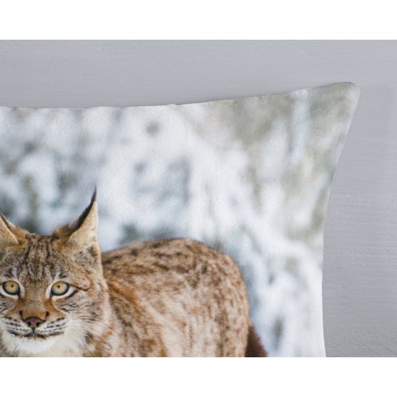 Flonel Sengesæt Los med vildkat fra MytrendyHome.dk