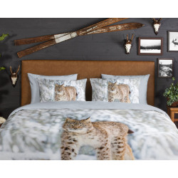 Flonel Sengesæt Los med vildkat fra MytrendyHome.dk