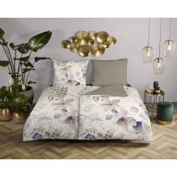 Bomuldssatin sengetøj Fivien med eksotiske blomster - MyTrendyHome.dk