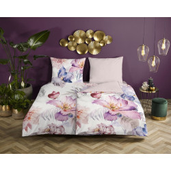 Bomuldssatin sengetøj Caen med eksotiske blomster - MyTrendyHome.dk