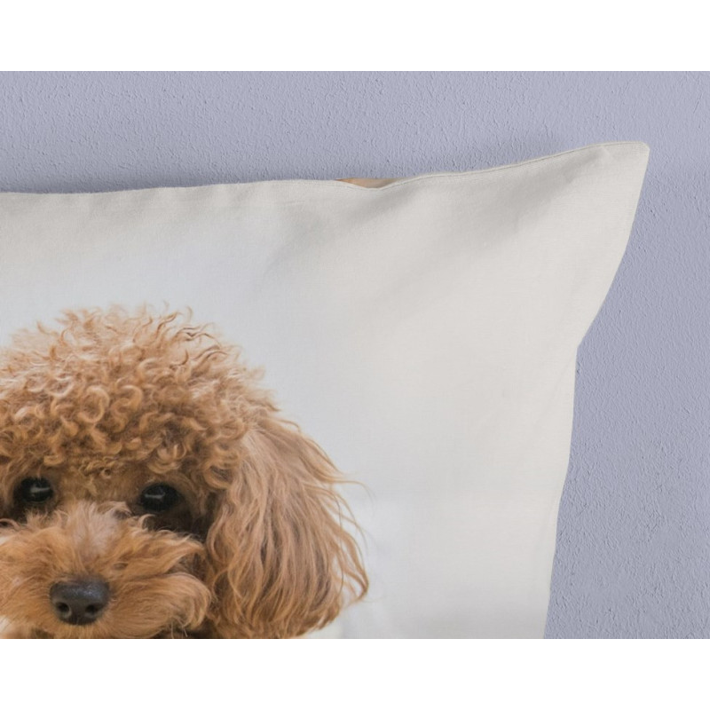 Børnesengetøj Cute i 100% bomuld med 3D sød hvalp fra MyTrendyHome.dk
