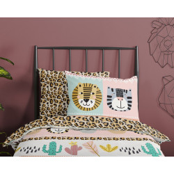 Børnesengetøj Friends i bomuld med  sjove dyr fra MyTrendyHome.dk