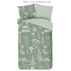 Flonel sengesæt Herbs Green i 100% bomuld fra MyTrendyHome.dk