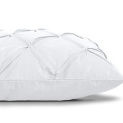 Elegant Sengetøj Salvador Hvid med Pintuck i ren bomuld - MyTrendyHome
