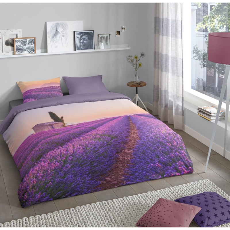 Sengesæt Lavender med blomster i 100% micropercal fra MyTrendyHome.dk
