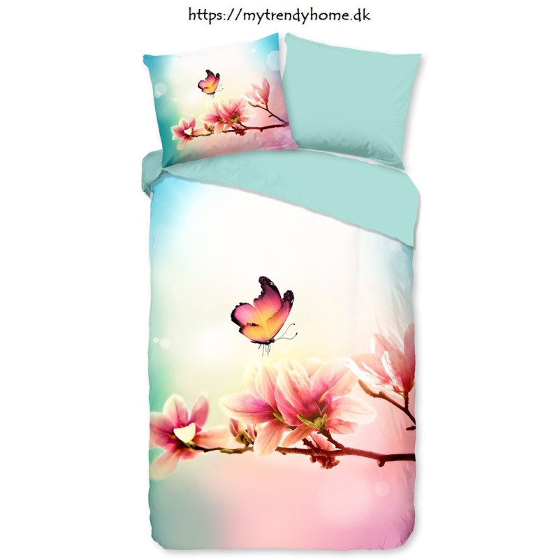 Sengesæt Kioto med sommerfugl i micropercal fra MyTrendyHome.dk