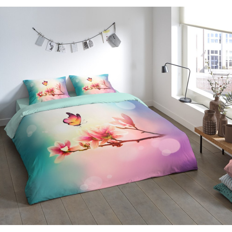 Sengesæt Kioto med sommerfugl i micropercal fra MyTrendyHome.dk