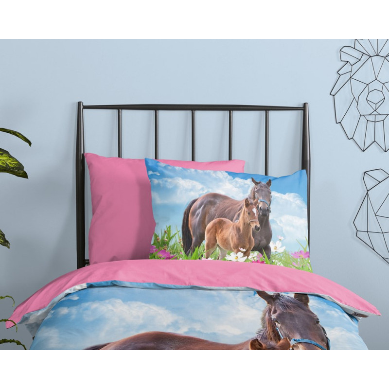 Sengesæt Horses med Hest med Føl fra MyTrendyhome.dk