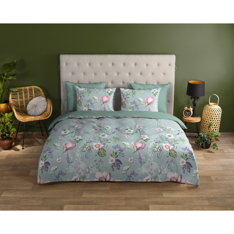 Sengesæt Vera med Magnolia og vilde blomster fra MyTrendyHome.dk