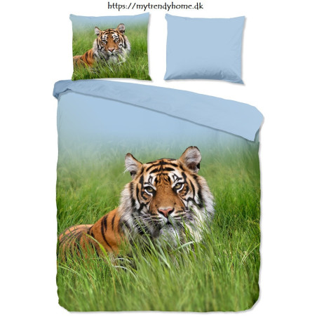 Sengesæt Tiger, Grøn i 100% bomuld fra MyTrendyHome.dk