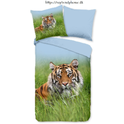 Sengesæt Tiger, Grøn i 100% bomuld fra MyTrendyHome.dk