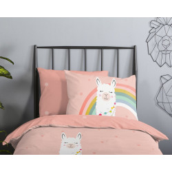 Børnesengetøj Happy Lama med sjov lama fra MyTrendyHome.dk