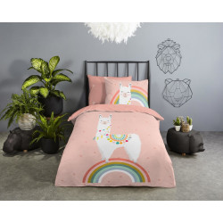 Børnesengetøj Happy Lama med sjov lama fra MyTrendyHome.dk
