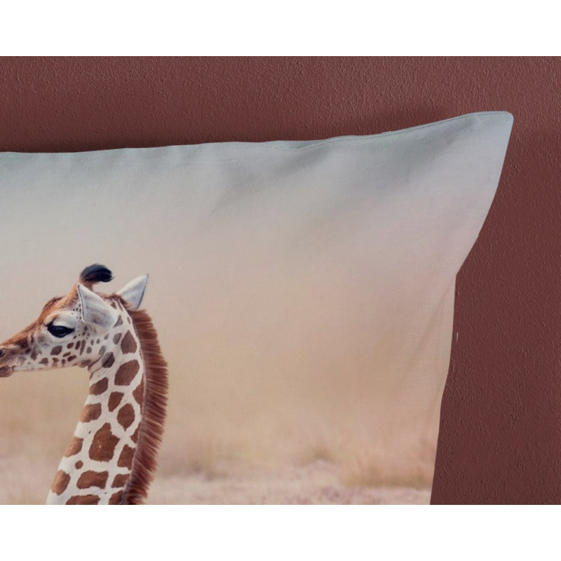 Børnesengetøj Sima, Sand med Giraf i ren Bomuld fra MyTrendyHome.dk