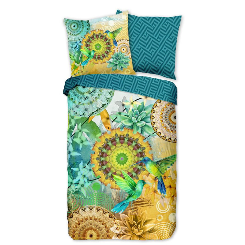 Bomuldssatin sengetøj Giada med mandala ornament fra MytrendyHome.dk