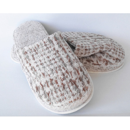 Slippers  Hjemmesko PRINCE OF WALES, Beige fra MyTrendyHome.dk