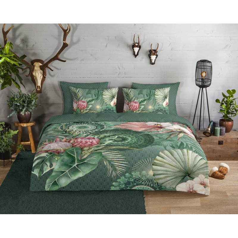 Flonel sengesæt Egor med blomster og mandala ornament fra MyTrendyHome