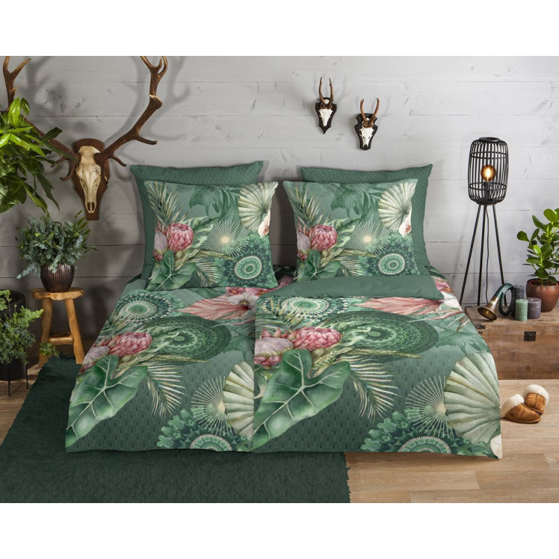 Flonel sengesæt Egor med blomster og mandala ornament fra MyTrendyHome