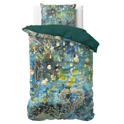 Sengesæt Ocean Drops Blue i bomuldssatin fra MyTrendyHome.dk