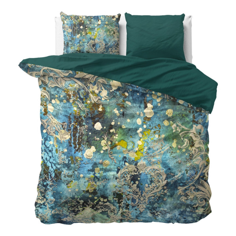 Sengesæt Ocean Drops Blue i bomuldssatin fra MyTrendyHome.dk