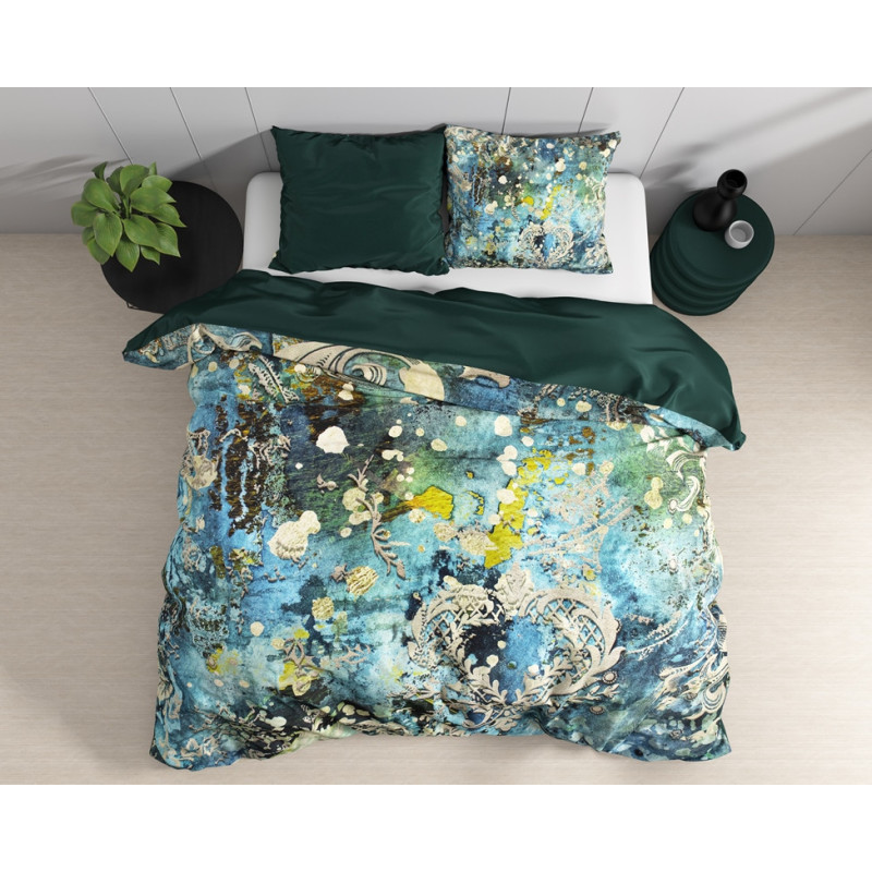 Sengesæt Ocean Drops Blue i bomuldssatin fra MyTrendyHome.dk