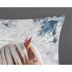 Bomulds Flonel sengesæt Horse Skarlet med små heste fra MyTrendyHome