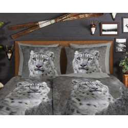 Flonel Sengesæt Cheetah med vildkat fra MytrendyHome.dk